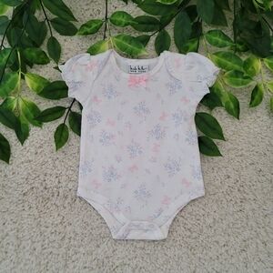 Baby Girl Floral & Bows Onesie (3-6 Months)